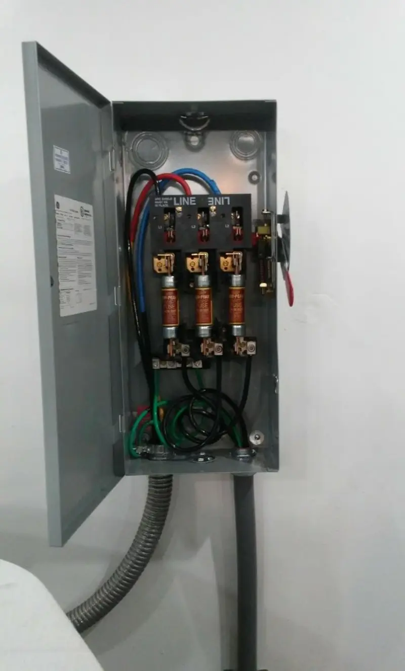 Three-phase disconnect switch installed for Electrical Wiring & Rewiring in New Hartford